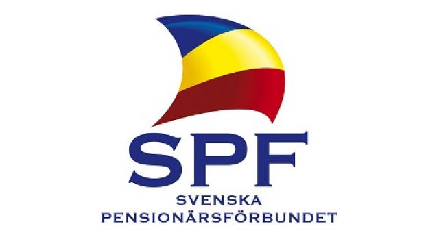 Svenska pensionärsförbundets logo som är en flagga